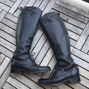 Ariat black leather English horseback riding boots